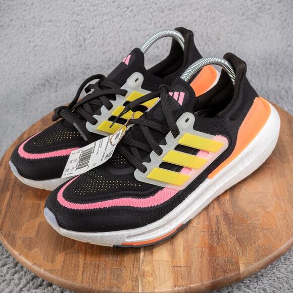 Adidas Women’s UltraBoost Light Running Size 9 Black/Yellow/Orange |HQ6346| - Picture 4 of 8
